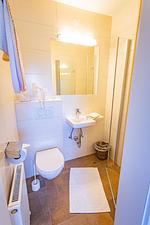 Badezimmer 1, Dusche und Wc - Soldanella 6 by Alpenidyll Apartments - Top-Hundeurlaub