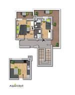 Grundriss 2D Plan - Soldanella 6 by Alpenidyll Apartments - Top-Hundeurlaub