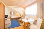Schlaf und Wohnbereich mit Fernseher - City Life 5 by Alpenidyll Apartments - Top-Hundeurlaub
