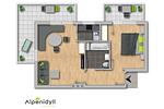 Grundriss 2D Plan - Huberhof 7 by Alpenidyll Apartments - Top-Hundeurlaub