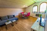 Wohn- und Essbereich, Schlafsofa - Huberhof 9 by Alpenidyll Apartments - Top-Hundeurlaub