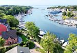 Blick auf die Bucht von Neustadt - Romantische Ferienwohnung am Hafen mit gratis Bettwäsche-Paket und Terrasse - Top-Hundeurlaub