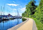 Strandpromenade zwischen Hafen und Strand - Romantische Ferienwohnung am Hafen mit gratis Bettwäsche-Paket und Terrasse - Top-Hundeurlaub