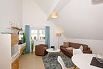 Wohnzimmer - FeWo10-8: strandnah,Balkon,Sauna,Pool - Top-Hundeurlaub
