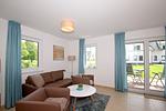 Wohnzimmer - FeWo10-3: strandnah,Terrasse,Sauna,Pool - Top-Hundeurlaub