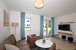 Wohnzimmer - FeWo10-3: strandnah,Terrasse,Sauna,Pool - Top-Hundeurlaub