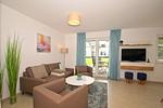Wohnzimmer - FeWo10-2: strandnah,Terrasse,Sauna,Pool - Top-Hundeurlaub