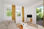 Wohnzimmer - FeWo28-4: strandnah,Terrasse,Sauna,Pool - Top-Hundeurlaub