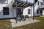 Terrasse - FeWo12-2: strandnah,Terrasse,Sauna,Pool - Top-Hundeurlaub