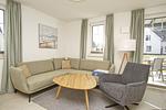 Wohnzimmer - FeWo12-3: strandnah,Terrasse,Sauna,Pool - Top-Hundeurlaub
