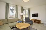 Wohnzimmer - FeWo12-3: strandnah,Terrasse,Sauna,Pool - Top-Hundeurlaub