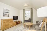 Wohnzimmer - FeWo15-8: strandnah,Balkon,Sauna,Pool - Top-Hundeurlaub