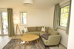 Wohnzimmer - FeWo15-1: strandnah,Terrasse,Sauna,Pool - Top-Hundeurlaub