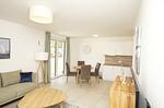 Wohnzimmer - FeWo15-4: strandnah,Terrasse,Sauna,Pool - Top-Hundeurlaub