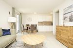 Wohnzimmer - FeWo15-4: strandnah,Terrasse,Sauna,Pool - Top-Hundeurlaub