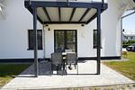 Terrasse - FeWo15-3: strandnah,Terrasse,Sauna,Pool - Top-Hundeurlaub