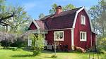 Außenansicht vom Ferienhaus Hus Hultsnäs im Wald von Småland - Hus Hultsnäs - Top-Hundeurlaub