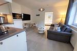 Wohnzimmer - FeWo 08 MEERferien: Terrasse - Top-Hundeurlaub