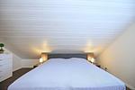 Doppelbett im zweiten Schlafzimmer - Haus 63d - Top-Hundeurlaub