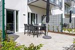Terrasse mit Gartenmöbeln - Strandresidenzen Binz-Prora V0.2 - Top-Hundeurlaub