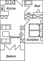 Grundriss - Objekt-Nr. 238 - Priwall - Mecklenburger Landstraße - Top-Hundeurlaub