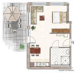 Grundriss - Appartement  Cappel Whg. 8 - Top-Hundeurlaub