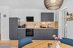 Küche / Küchenzeile - Ferienwohnung TheViewA13 Küstenkoje Dagebüll - Top-Hundeurlaub