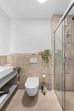 Badezimmer - Ferienwohnung TheViewA13 Küstenkoje Dagebüll - Top-Hundeurlaub