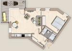 Grundriss - Ferienwohnung TheViewA13 Küstenkoje Dagebüll - Top-Hundeurlaub