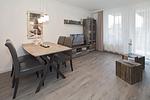 Wohn-Essbereich mit Couch - Seehof 214 - Top-Hundeurlaub