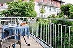 Balkon mit Gartenmöbeln - Seehof 214 - Top-Hundeurlaub