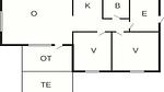 FloorPlan - Ferienhaus für 5 Personen (50 m²) in Aakirkeby - Top-Hundeurlaub