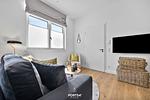 Wohnzimmer - Ferienwohnung Sölring Hideaway Westerland auf Sylt - Top-Hundeurlaub