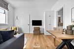 Wohnzimmer - Ferienwohnung Sölring Hideaway Westerland auf Sylt - Top-Hundeurlaub