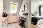Küche / Küchenzeile - Appartement Küstenloft-SPO - Top-Hundeurlaub