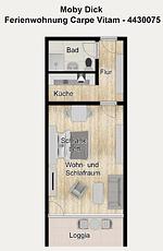 Grundriss - Ferienwohnung Carpe Vitam - Top-Hundeurlaub