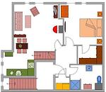 Grundriss - Appartement Altes Pastorat 5 - Top-Hundeurlaub
