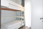 Schlafzimmer mit Etagenbett - Deichhäuser Anna Küste 4-10 - Top-Hundeurlaub