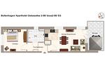 Grundriss (Angaben ohne Gewähr) - Aparthotel Ostseeallee 2-08 - Top-Hundeurlaub
