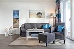 Wohn-/Essbereich mit Doppelschlafcouch - Apartmentanlage Meerblickvilla 3-36 - Top-Hundeurlaub