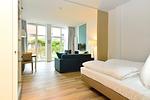 Wohn/ Essbereich - Aparthotel Anna Düne 0-09 - Top-Hundeurlaub