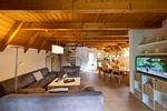 Wohnzimmer - Ferienhaus "Watt´n Huus" Opi Huck Stroot 35 - Top-Hundeurlaub