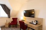 Schlafzimmer - Cuxlandhotel  Doppelzimmer 115 - Top-Hundeurlaub