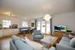 Blick zur Terrasse - Reethaus 02a - Top-Hundeurlaub