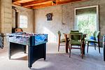 Outdoor-Spielhaus mit Kicker und Dartscheibe - Ferienwohnung Teve im Reethus Mühlenlund - Top-Hundeurlaub