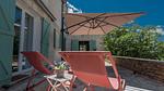 Terrasse / Balkon - Ferienhaus für 6 Personen (120 m²) in Puy-l'Évêque - Top-Hundeurlaub