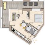 Grundriss - Ferienwohnung TheViewA04 Cloudsurfer Dagebüll - Top-Hundeurlaub