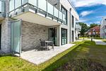 Terrasse mit Zugang zum Wohn-/Essbereich - Aparthotel Ostseeallee 2-09 - Top-Hundeurlaub
