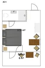 AS4_Haus Sabine_Grundriss - Zimmer 4 - Top-Hundeurlaub