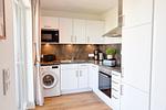 Küche / Küchenzeile - Ferienwohnung Funk Unit Olpenitz - Top-Hundeurlaub